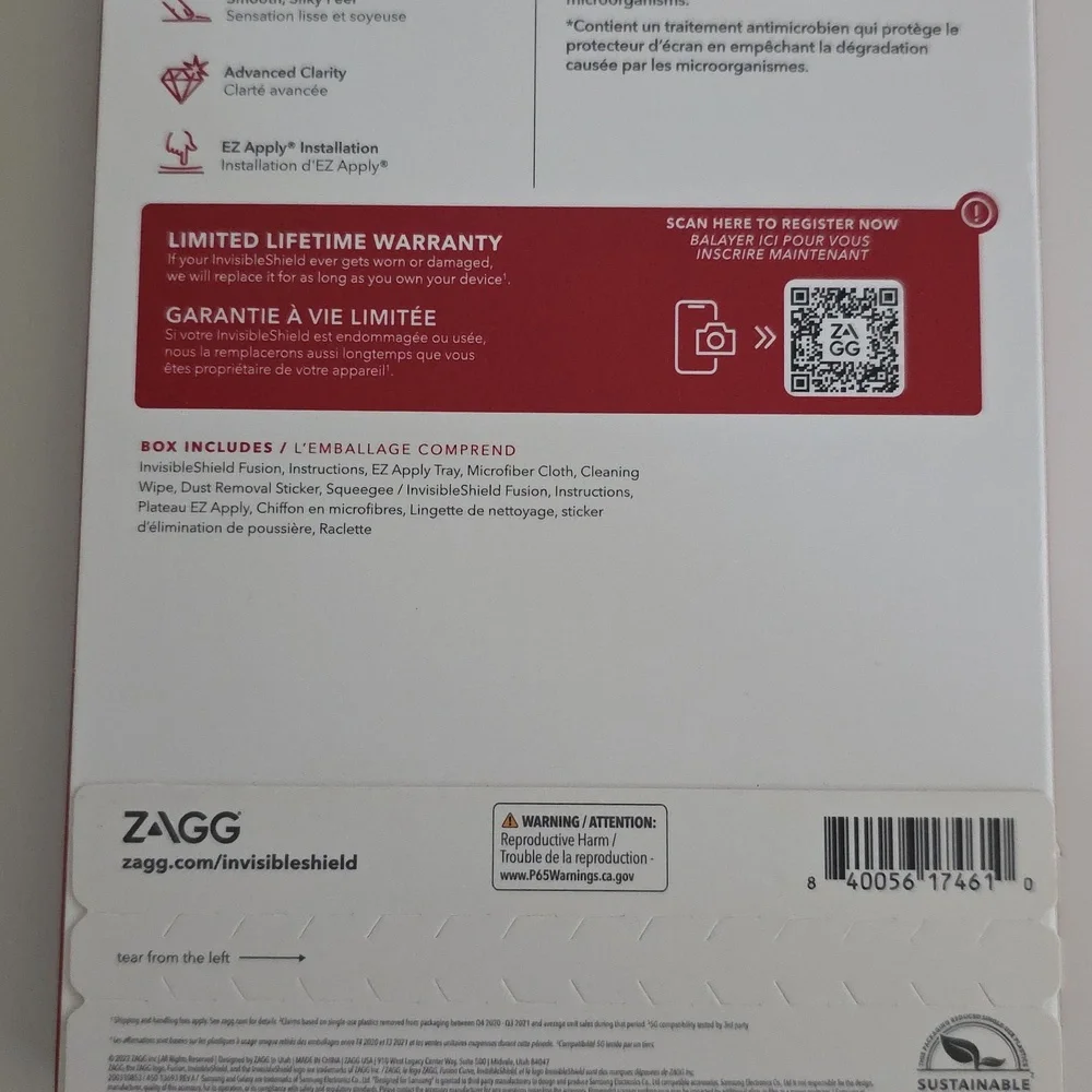 ZAGG Invisible Shield Screen Protector Samsung Galaxy S23+ 5G Compatible